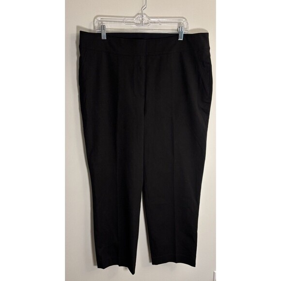 SPANX On-the-Go Ankle Slim Straight Pants Women 2X Black Pull On Chino Classic - Picture 2 of 11